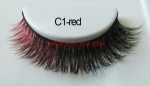 Colored Mink Strip Lashes C1-red